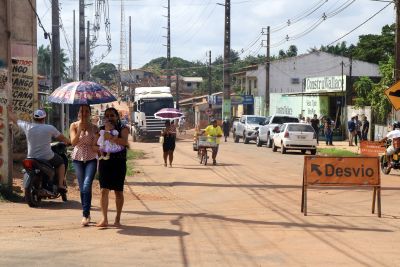 notícia: Setran finaliza obra de drenagem no Igarapé do Tatu, em Santa Izabel