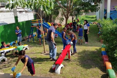 notícia: Cosanpa conclui trabalho ambiental com alunos de escola municipal em Marabá