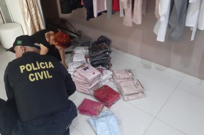 notícia: Polícia apreende roupas comercializadas de forma irregular em Belém e Ananindeua