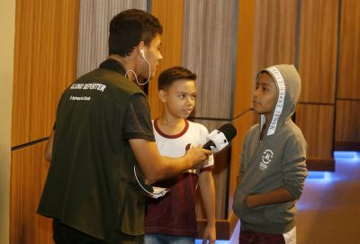 notícia: Projeto Aluno Repórter participa da Festa Literária de Bragança
