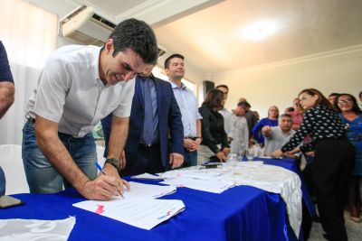 notícia: Governo assina convênios que levarão água e asfalto para São Miguel do Guamá