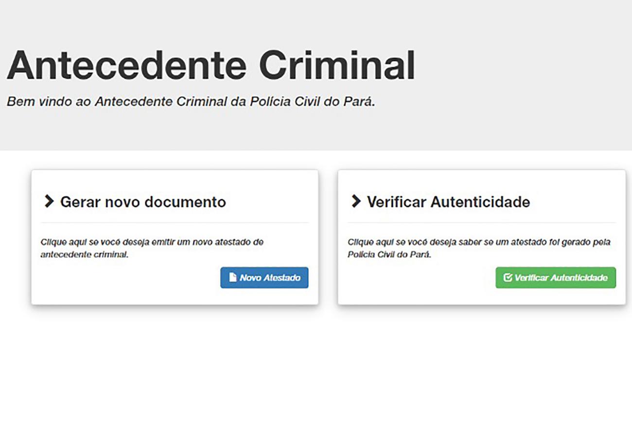 Emitir Certidão de Antecedentes Policiais - Polícia Civil RS