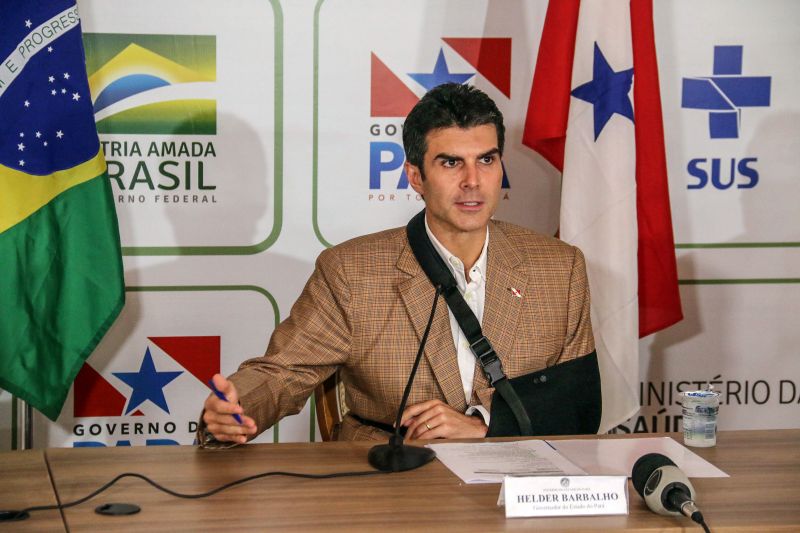 Coletiva com o governo do estado. Novas Medidas Coronavírus <div class='credito_fotos'>Foto: Bruno Cecim / Ag.Pará | <a href='/midias/2020/originais/6100_ab752ec1-f792-d80e-4c1a-faf352493ca8.jpg' download><i class='fa-solid fa-download'></i> Download</a></div>