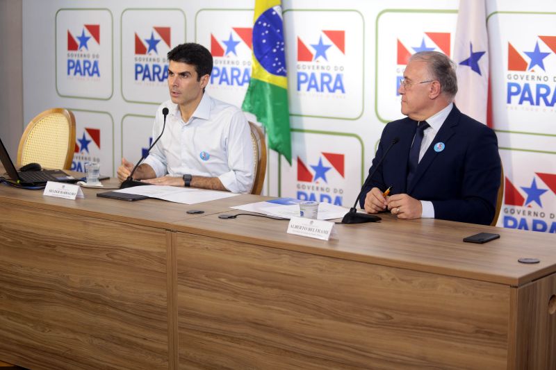 Coletiva com Governador do Estado do Pará Helder Barbalho <div class='credito_fotos'>Foto: Bruno Cecim / Ag.Pará | <a href='/midias/2020/originais/6186_7bb62d16-c1e8-2070-2016-e8351b617c22.jpg' download><i class='fa-solid fa-download'></i> Download</a></div>