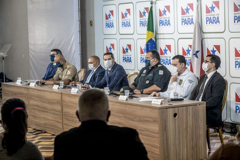 Coletiva da Segup no palácio. <div class='credito_fotos'>Foto: Marco Santos / Ag. Pará   |   <a href='/midias/2020/originais/6199_ccec9793-e6c3-de56-7f33-6d81897a1f73.jpg' download><i class='fa-solid fa-download'></i> Download</a></div>