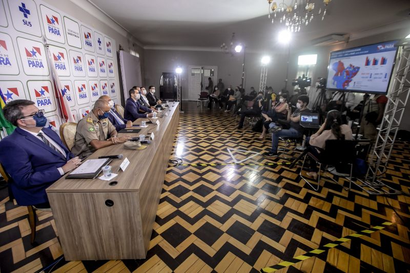 Coletiva da Segup no palácio. <div class='credito_fotos'>Foto: Marco Santos / Ag. Pará | <a href='/midias/2020/originais/6199_d7cae805-3282-1dbc-be5b-3ba4f0d731b4.jpg' download><i class='fa-solid fa-download'></i> Download</a></div>