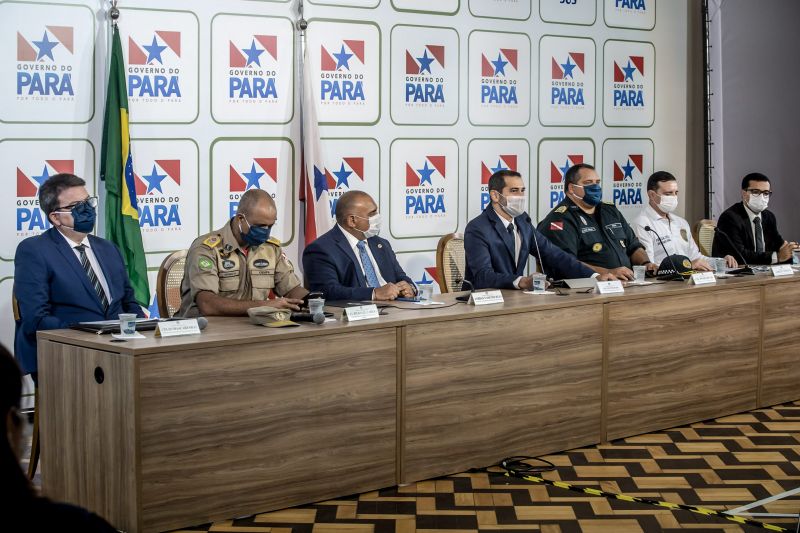 Coletiva da Segup no palácio. <div class='credito_fotos'>Foto: Marco Santos / Ag. Pará | <a href='/midias/2020/originais/6199_de3e2ebe-84a2-6720-63ef-f2e997f151c3.jpg' download><i class='fa-solid fa-download'></i> Download</a></div>