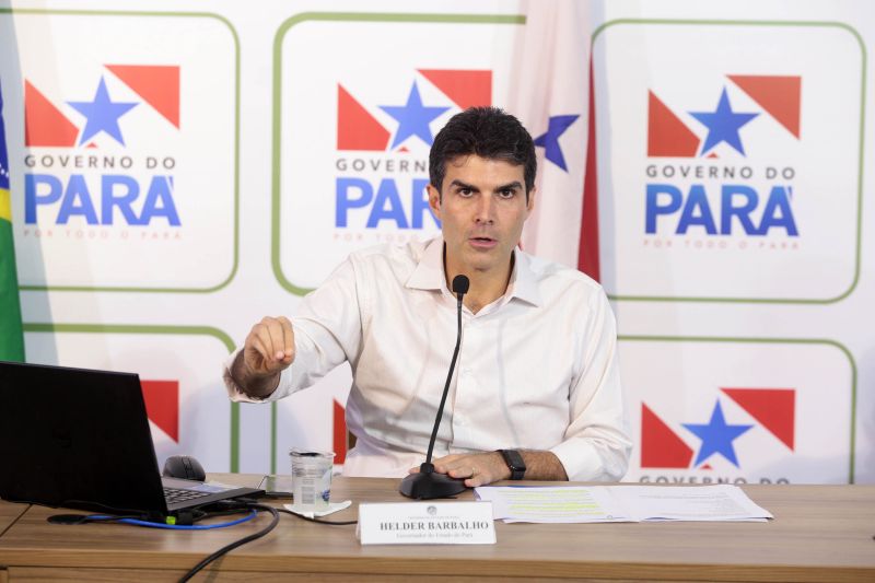 Coletiva com Governador do Estado do Pará Helder Barbalho <div class='credito_fotos'>Foto: Bruno Cecim / Ag.Pará | <a href='/midias/2020/originais/6206_9b1deb14-e48c-3af0-e0c3-ba86e6e36ad0.jpg' download><i class='fa-solid fa-download'></i> Download</a></div>