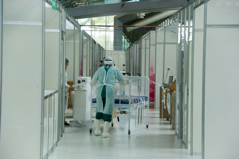 40 novas camas, próprias para utilização em Unidade de Tratamento Intensivo (UTI), foram entregues hoje no Hospital de Campanha de Belém. <div class='credito_fotos'>Foto: Marcelo Seabra / Ag. Pará | <a href='/midias/2020/originais/6281_f291ee58-db84-efd9-17bd-f4dc3afe8dcd.jpg' download><i class='fa-solid fa-download'></i> Download</a></div>