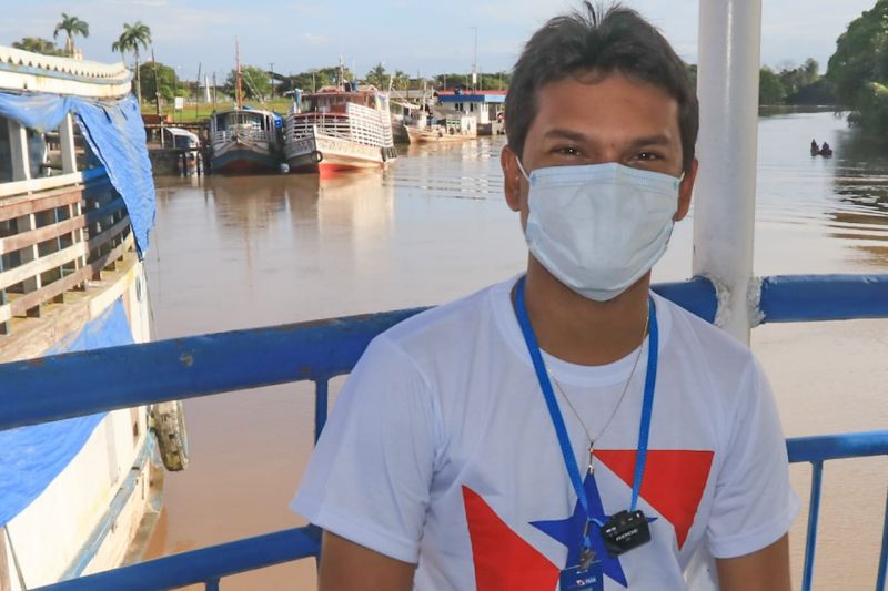 NA FOTO: David Aires. Coordenador da Ação Marajó <div class='credito_fotos'>Foto: Jader Paes / Agência Pará   |   <a href='/midias/2020/originais/6455_e6a24339-0389-3b69-1ad5-ba59b14fe84b.jpg' download><i class='fa-solid fa-download'></i> Download</a></div>