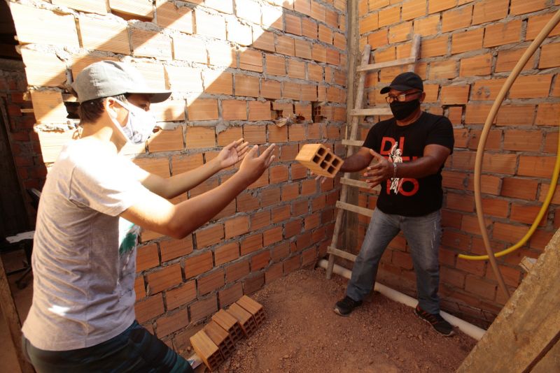 BelÃ©m, ParÃ¡, Brasil . ESPECIAL DIA DOS PAIS - Gilvandro da Costa Freitas e seu filho Davi Jose Freitas, 16 anos - 07/08/2020