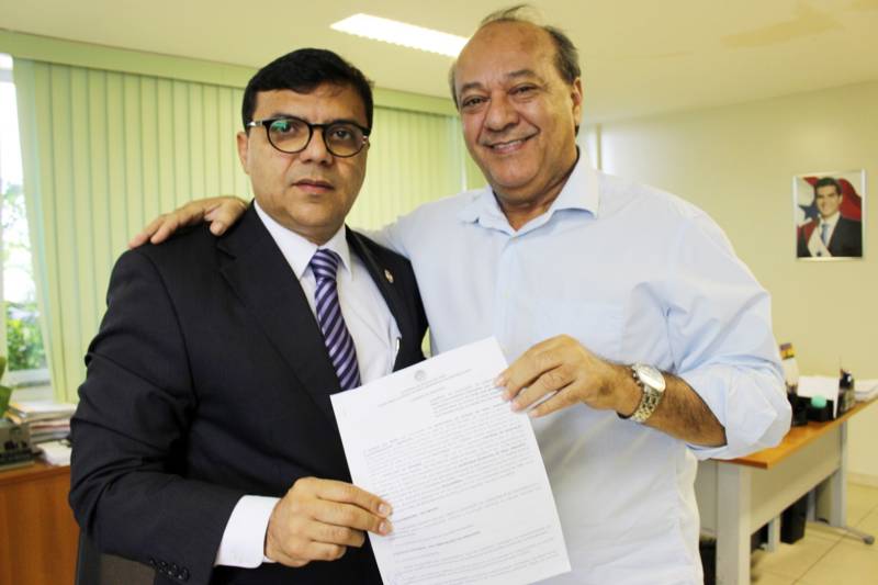 Mauro O'de Almeida- Secretário de Estado de Meio Ambiente e Sustentabilidade ao lado de Tião Miranda - Prefeito de Marabá.
