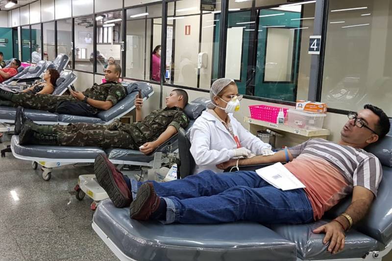 As Forças Armadas estão sempre contribuindo para o abastecimento do estoque de sangue da hemorrede