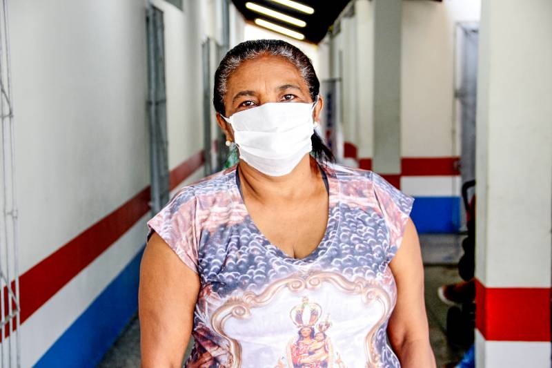 Dona Mercedes Sena, moradora do Icuí há 27 anos.