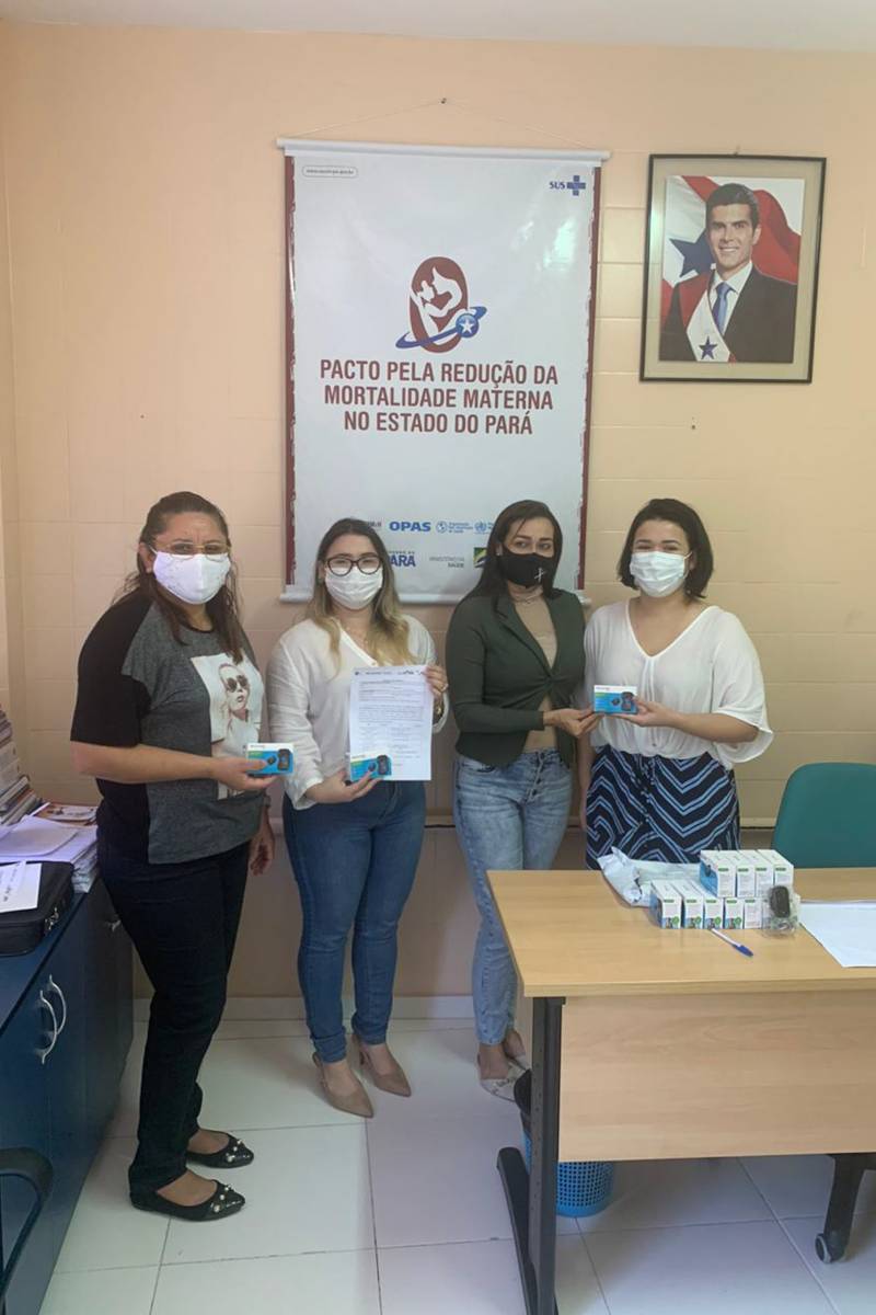 Diana Moraes, Sâmela Galvão e Laena Reis entregam oxímetros à Secretaria Municipal de Ponta de Pedras