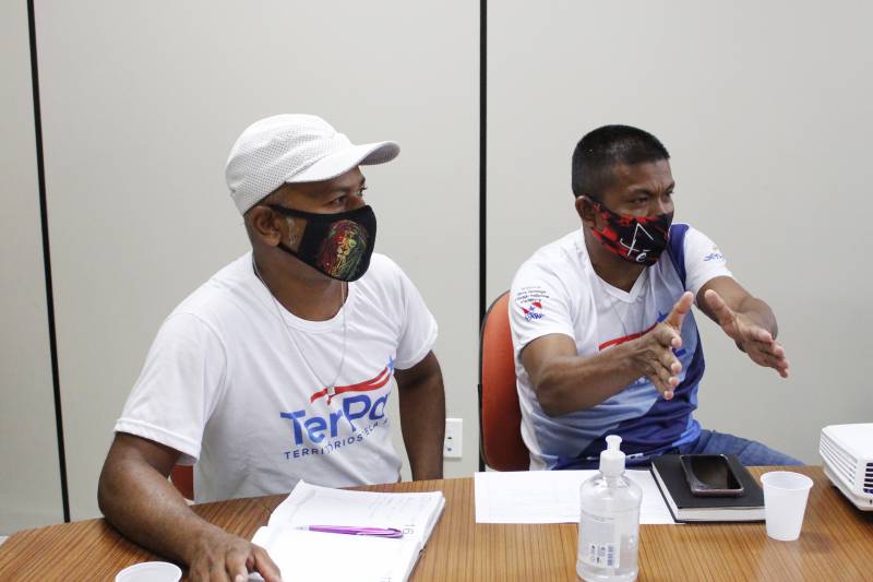 Nucivaldo Vieira e Roberto Moraes, representantes da Rede Local de Marituba