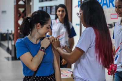 galeria: A ação, realizada no Terminal Hidroviário de Belém, também orienta sobre prevenção à gravidez na adolescência e consumo de drogas