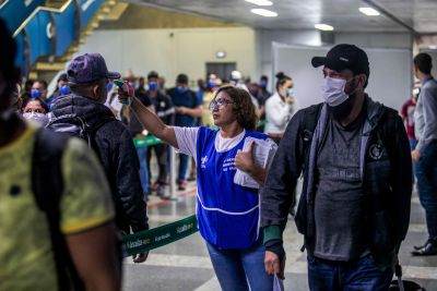 galeria: Sespa reforça prevenção ao Coronavírus no aeroporto e terminais rodoviário e hidroviário