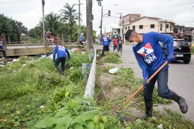 notícia: Mais de 1,5 mil trabalhadores atuam na limpeza de canais em Belém