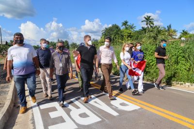 notícia: Governo entrega vias pavimentadas em São Francisco do Pará 