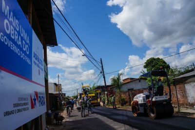 notícia: Estado avança com as obras de pavimentação de vias em Belém