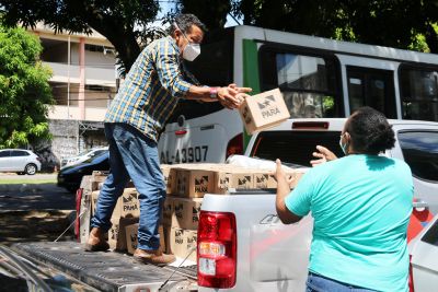 notícia: Sespa doa 20 mil máscaras e 800 litros de álcool para comunidades quilombolas