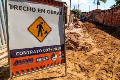 galeria: Obras da Companhia de Saneamento do Pará (Cosanpa) em Santarém.