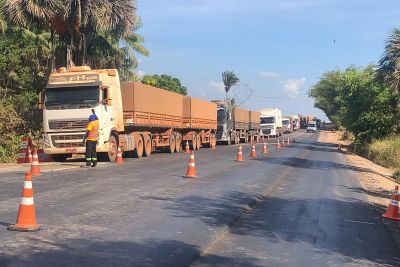 notícia: Nova balança instalada na PA-150 flagra veículos com quase 20 toneladas acima do peso