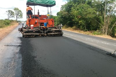 notícia: Equipes da Setran avançam na conservação e pavimentação de rodovias no Baixo Tocantins