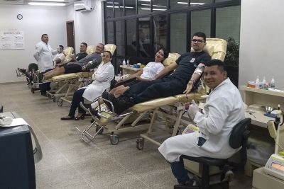 notícia: Hemocentro de Santarém conta com o apoio da PM para abastecer o estoque