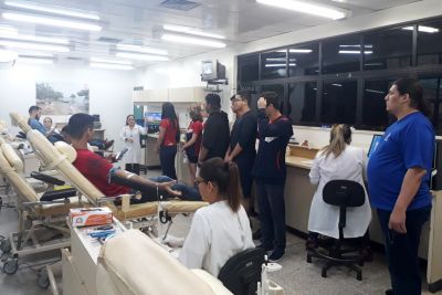 notícia: Projetos levam estudantes de Santarém para conhecer rotina do hemocentro