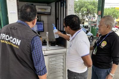 notícia: Procon Pará fiscaliza postos de combustíveis da região metropolitana