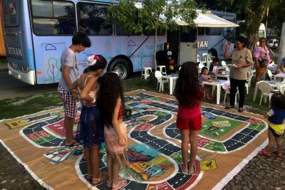 notícia: Agentes do Detran realizam ações educativas com crianças em Mosqueiro