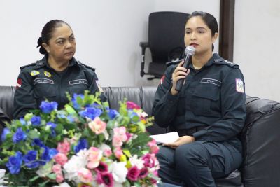 notícia: PM do Pará discute violência contra a mulher e participação feminina na corporação