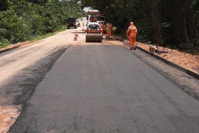 notícia: Serviço é concluído e Setran libera tráfego no km 58 da PA-136