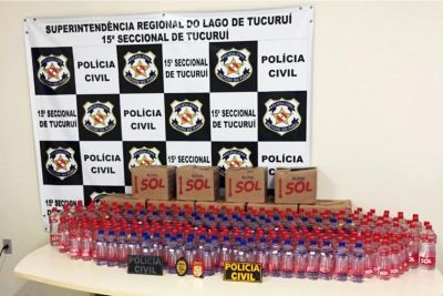 notícia: Polícia Civil apreende álcool vendido ilegalmente em Tucuruí 