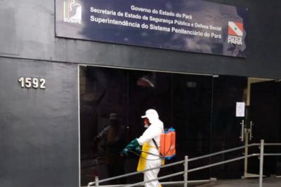 notícia: Detentos fazem a limpeza e desinfecção de órgãos do sistema de Segurança Pública