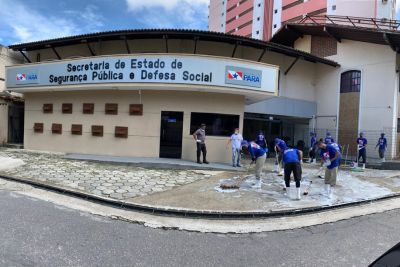 notícia: Prédio da Secretaria de Segurança recebe higienização e desinfecção