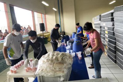 notícia: Estado garante cinco refeições por dia a acolhidos no Mangueirão e Mangueirinho
