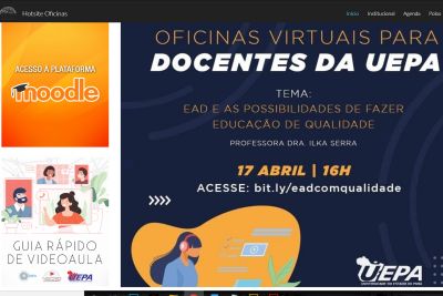 notícia: Uepa cria hotsite com oficinas e conteúdo gratuito especial durante pandemia