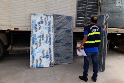 notícia: Sefa apreende milhares de produtos que iam para canteiro de obras