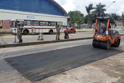 notícia: Setran realiza serviços de manutenção na Avenida Mário Covas