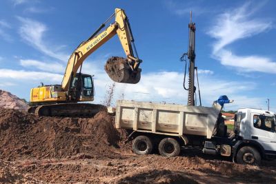 notícia: Cosanpa mantém obras de ampliação do abastecimento de água em Santarém 