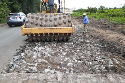 notícia: Setran intensifica frentes de trabalho em três rodovias do Pará
