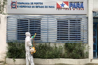 notícia:  Prédio da Companhia de Portos e Hidrovias do Pará passa por desinfecção nesta sexta-feira (22)