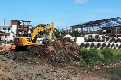 notícia: Sedop dá sequência às obras de Macrodrenagem do Tucunduba