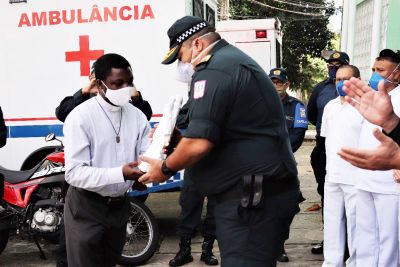 notícia: Hospital Militar do Estado recebe imagem de Nossa Senhora de Nazaré