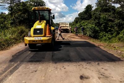 notícia: Asfalto em rodovias vai beneficiar 21 municípios do Baixo Amazonas