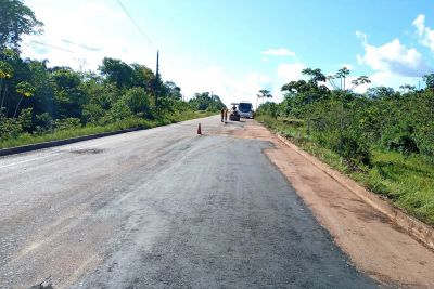 notícia: Setran reforça obras de conservação e manutenção na rodovia Perna Sul 