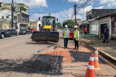 notícia: Cosanpa intensifica ações de recomposição de asfalto 